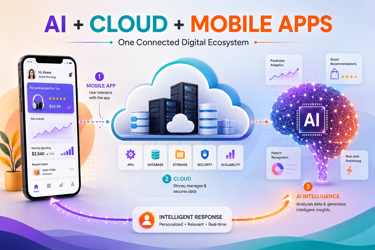 The Powerful Combination of AI, Cloud, and Mobile Apps