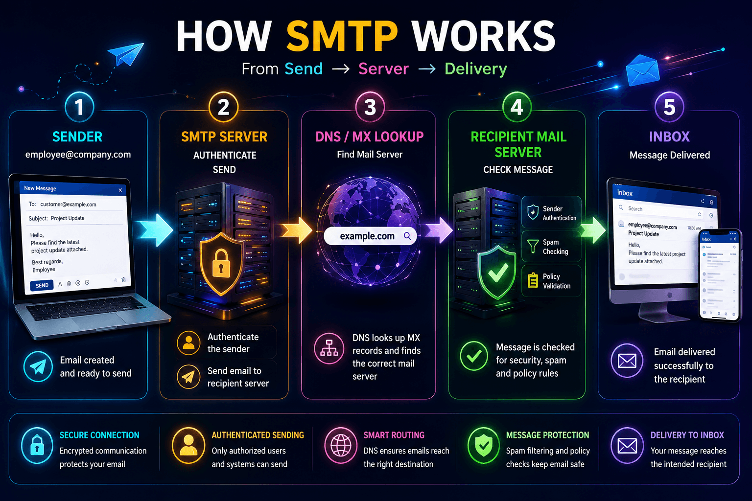 SMTP Explained: How Business Email Sending Actually Works