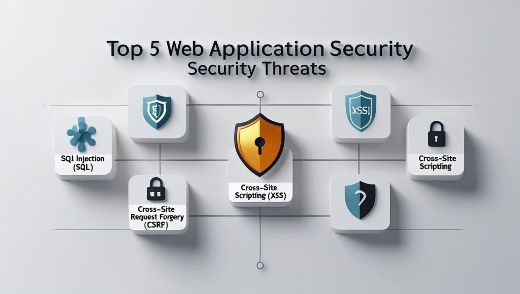 hreats like SQL injection, cross-site scripting (XSS), session hijacking, and insecure APIs